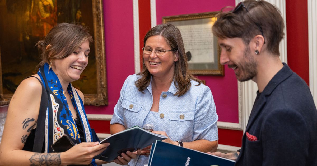 0 1 Michelle Ovens CBE Founder of Small Business Britain with entrepreneurs at the launch of the Willow Review final