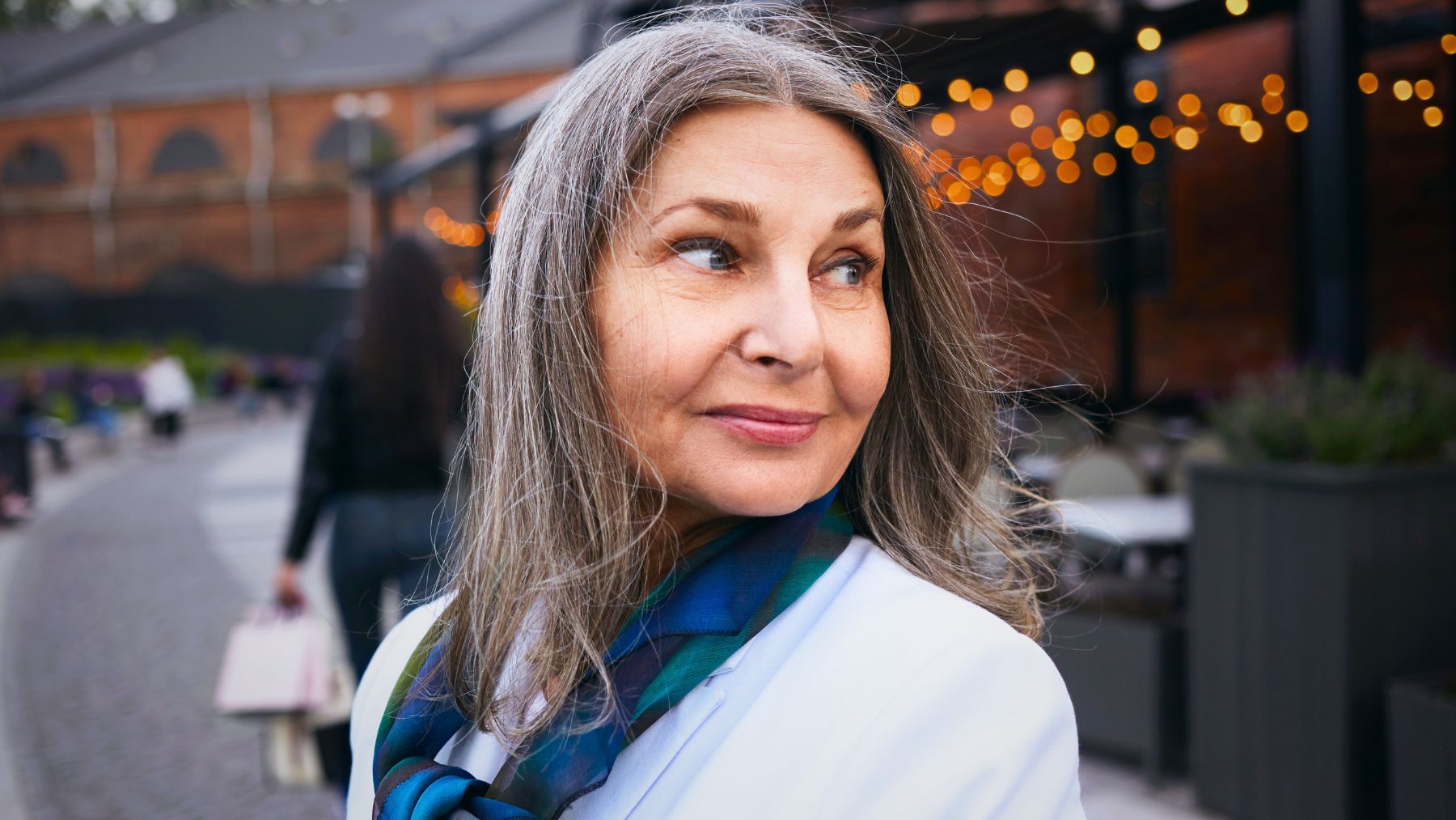 Senior woman in the street
