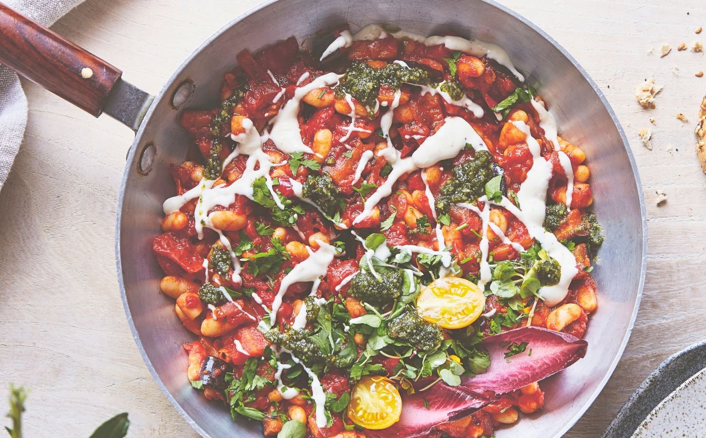baked shakshuka with butter beans