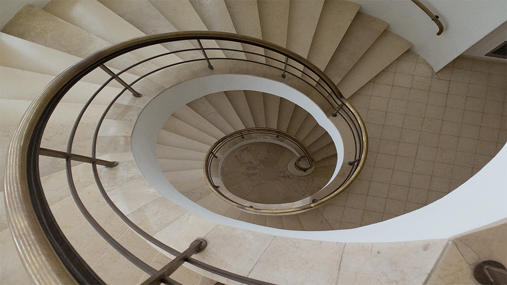 spiral staircase down