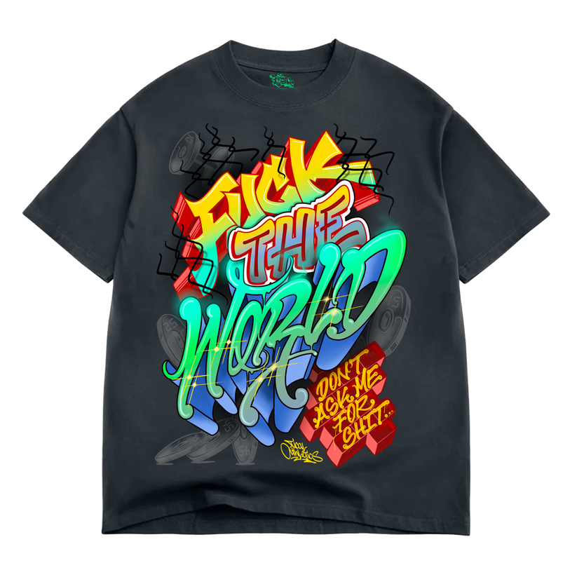 THEWHAT BOX T SHIRT Black Front 3.20.25