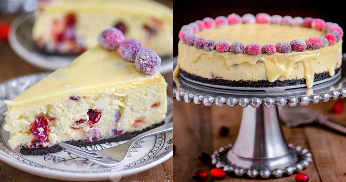 White Chocolate Cranberry Cheesecake 1 cranberry white chocolate cheesecake SM