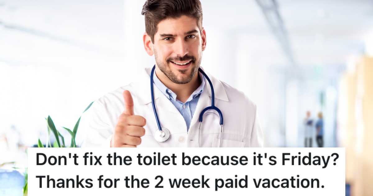 A Doctors Complaint About Sewage Was Ignored For A Whole Weekend, So The Leak Caused The Clinic To Close And He Got A Two-Week Vacation 1 dococ