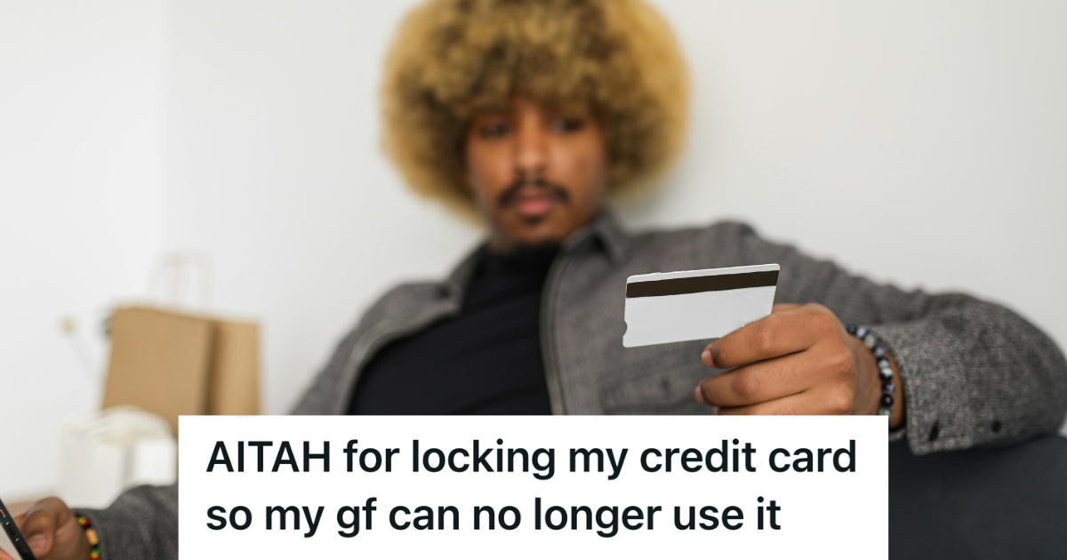 man holding his credit card