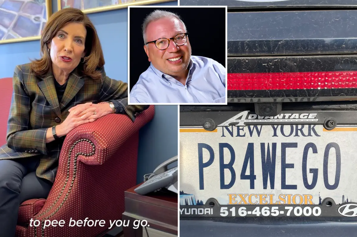 Hochul lets Long Island grandpa keep his pee-themed license plate in win for dad jokes 2 122126997