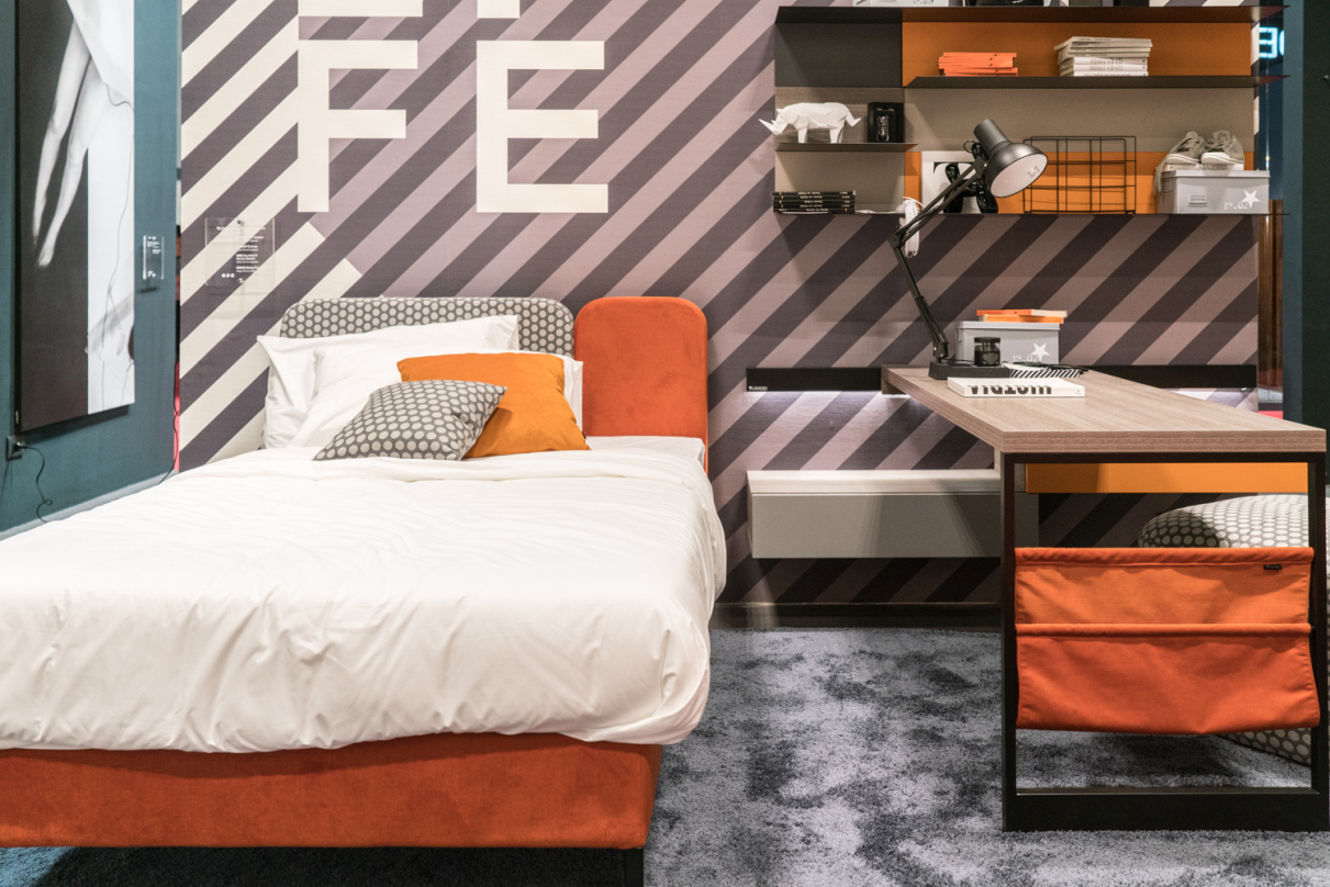 Growing Beyond the Catalog: 15 Radical Kids Room Design Evolutions for 2026 1 Bold Graphic Teen Workspace