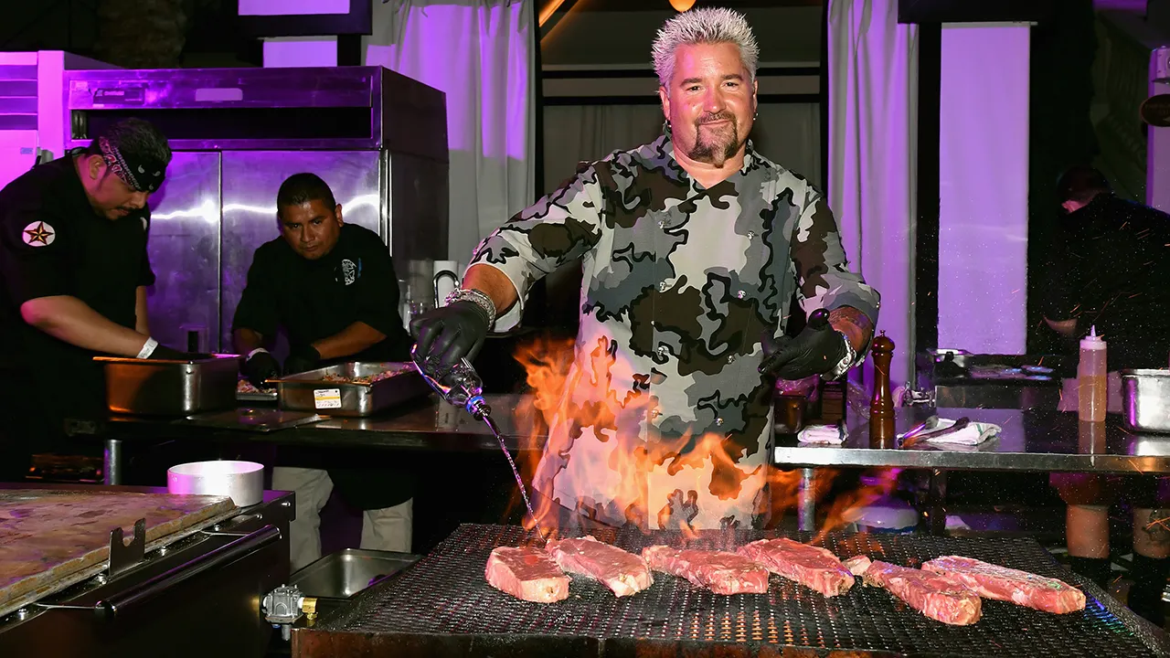 guy fieri grilling steaks