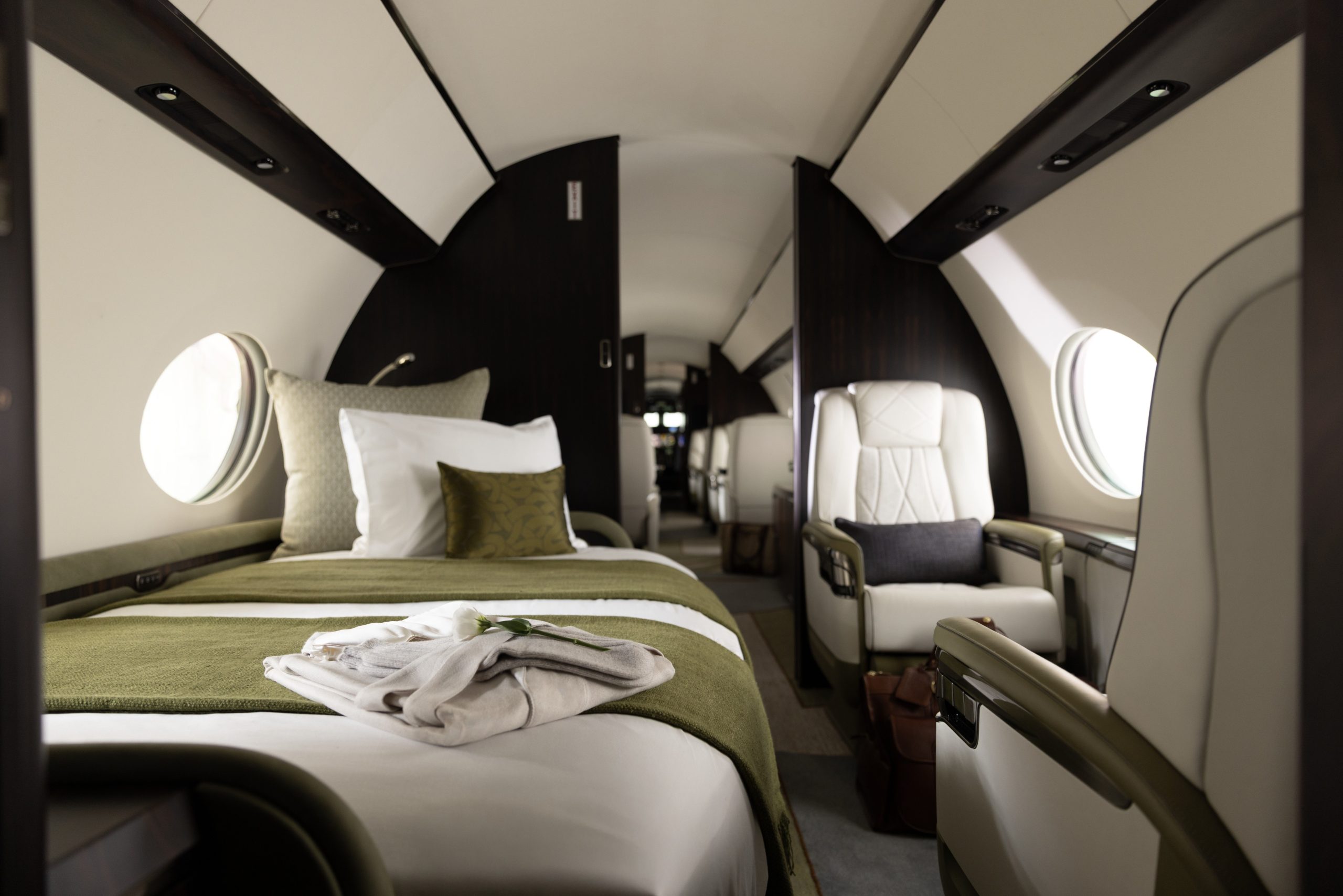 Sky-High Innovation: Flexjets Vision for the Future of Private Travel 4 Flexjet Gulfstream G700 bed scaled 1