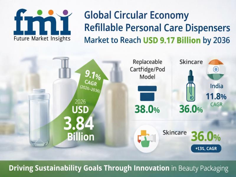 Global Circular Economy Refillable Personal Care Dispensers - openPR.com 5 L325239214 g