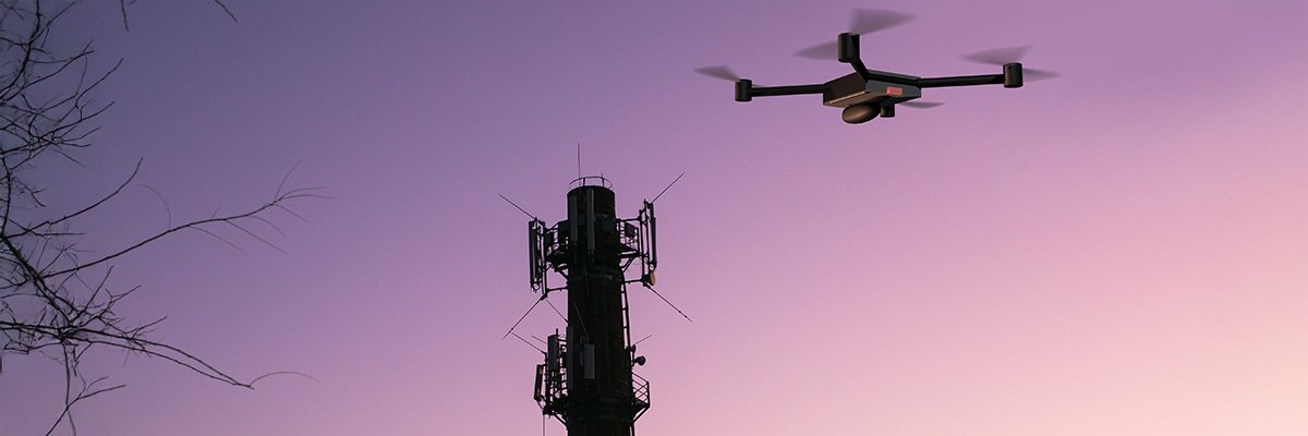 Orange Business mast drone PR hero