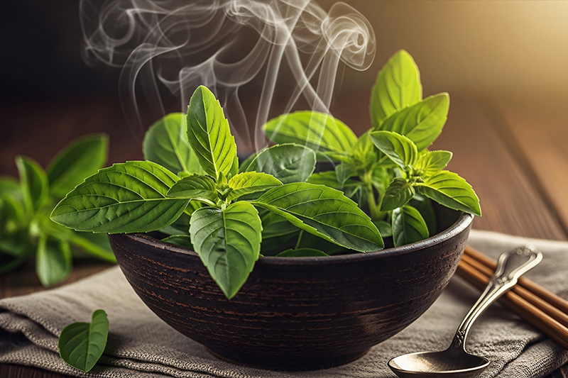 clinically validated holy basil extract supports