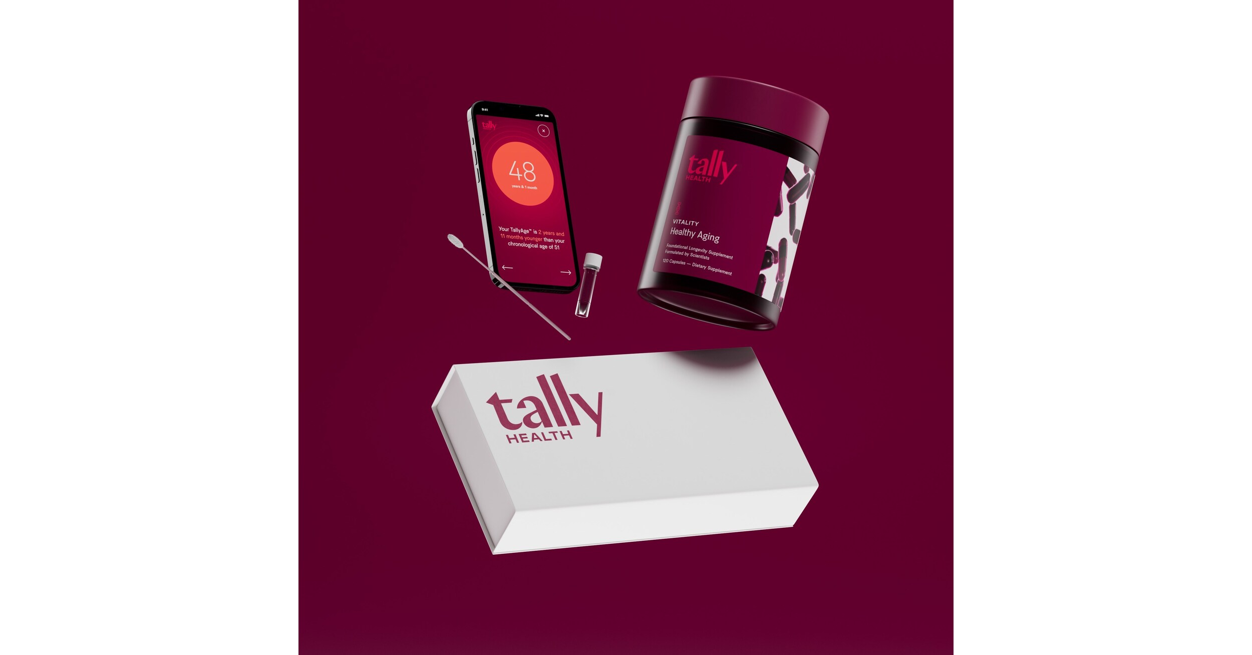 Tally Health Product Suite Burgundy