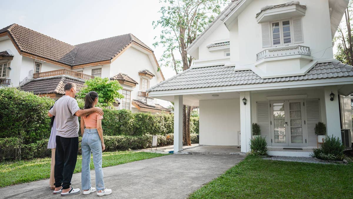 a man and his children