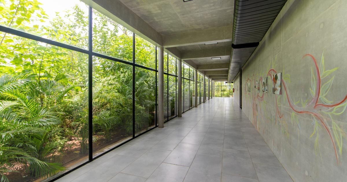 heartfulness international school hyderabad india pentaspace open courtyards evolving green facades designboom 1200 1