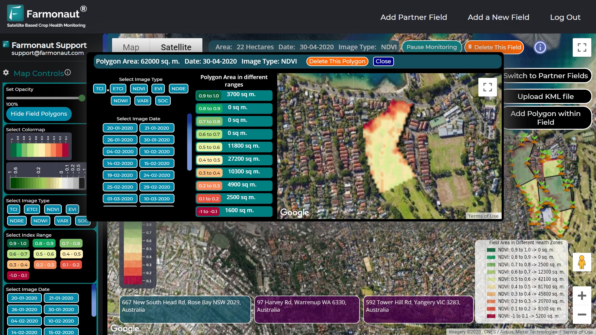 polygon mapping farmonaut