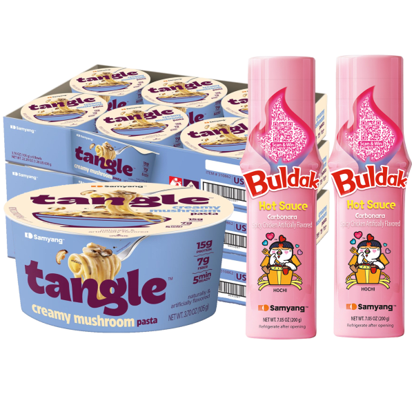 20-Pack: Samyang Tangle Creamy Mushroom Pasta Big Bowls & Buldak Carbonara Sauce 20 for $19.99 1