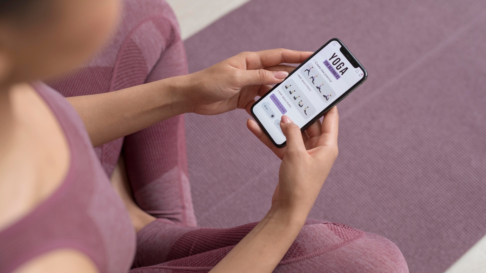 women using Yoga App