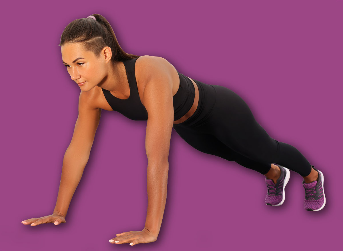 woman high plank