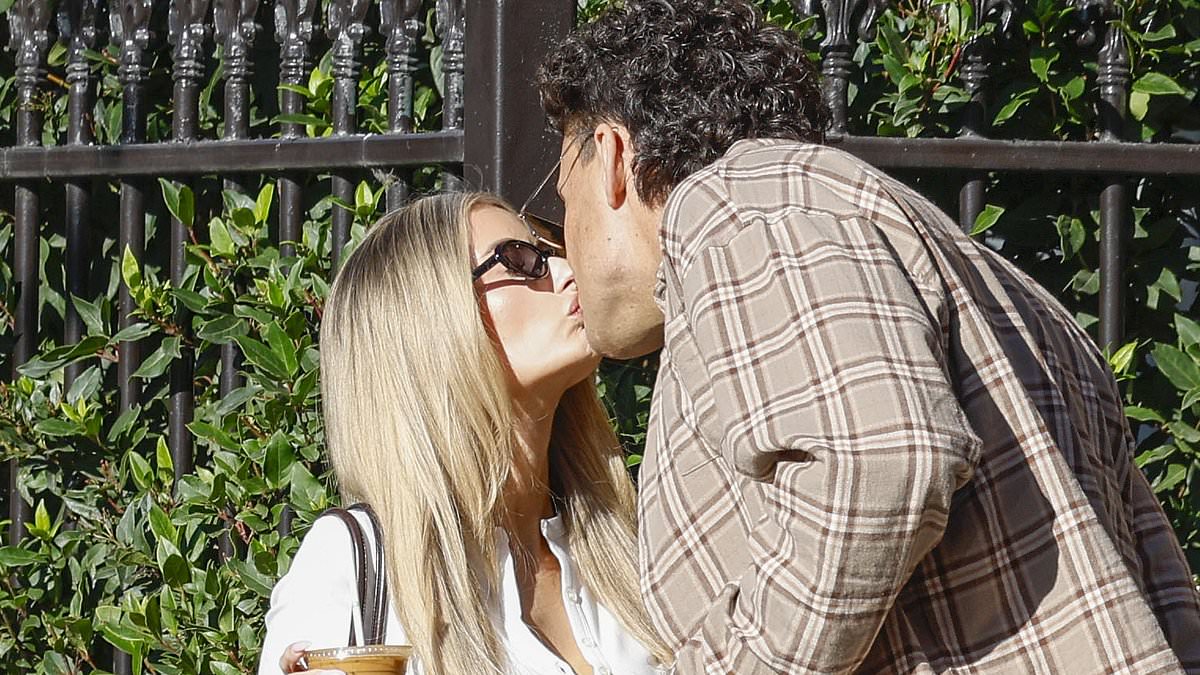 Australias hottest WAG Chelsea Becirevic and former AFL player Ivan Soldo share a kiss as they step out for coffee in Melbourne - after cryptic posts spark split speculation 1 109680923 0 image m 12 1782778642245